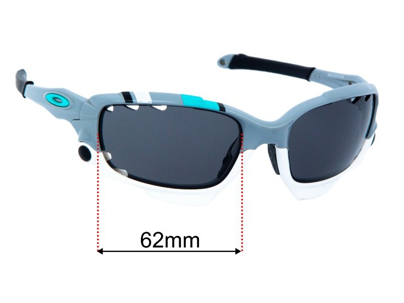 Sunglass Fix Replacement Lenses for Oakley Racing Jacket OO9171 - 62mm Wide